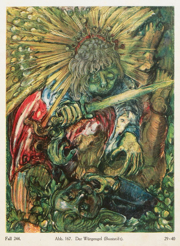Hans Prinzhorn, The Avenging Angel (Crayon), Berlin,1922. Universitätsbibliothek Heidelberg. Creative Commons, Public Domain U.S. Mark 1