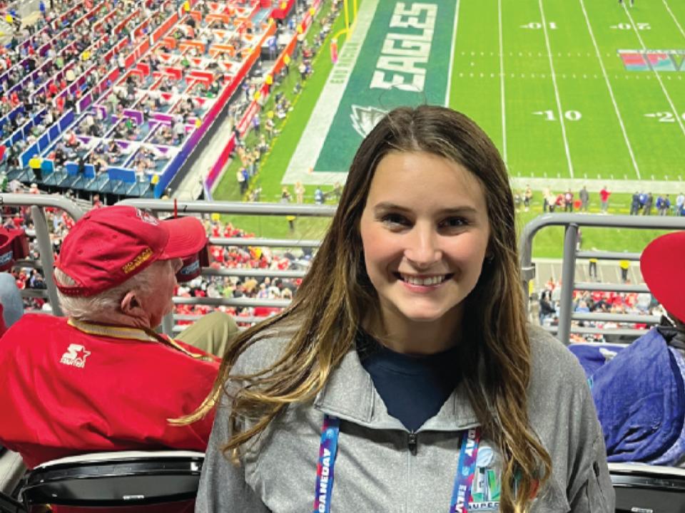 Student at Super Bowl