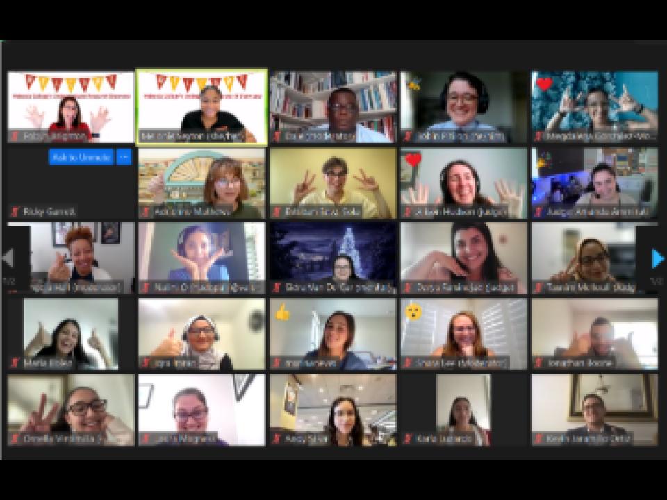 Students at Zoom showcase