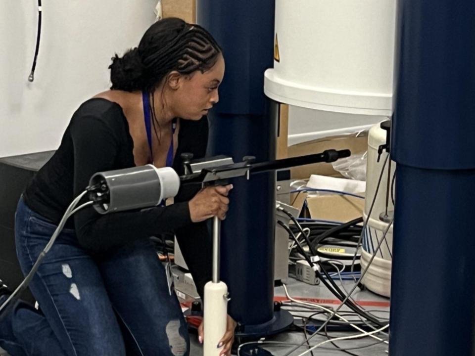 Student calibrating instrument.